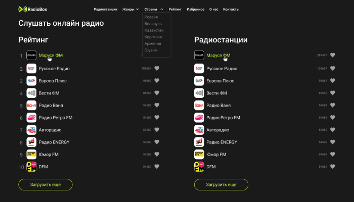 Пример дизайна 1: Кейс: Разработка каталога онлайн-радиостанций